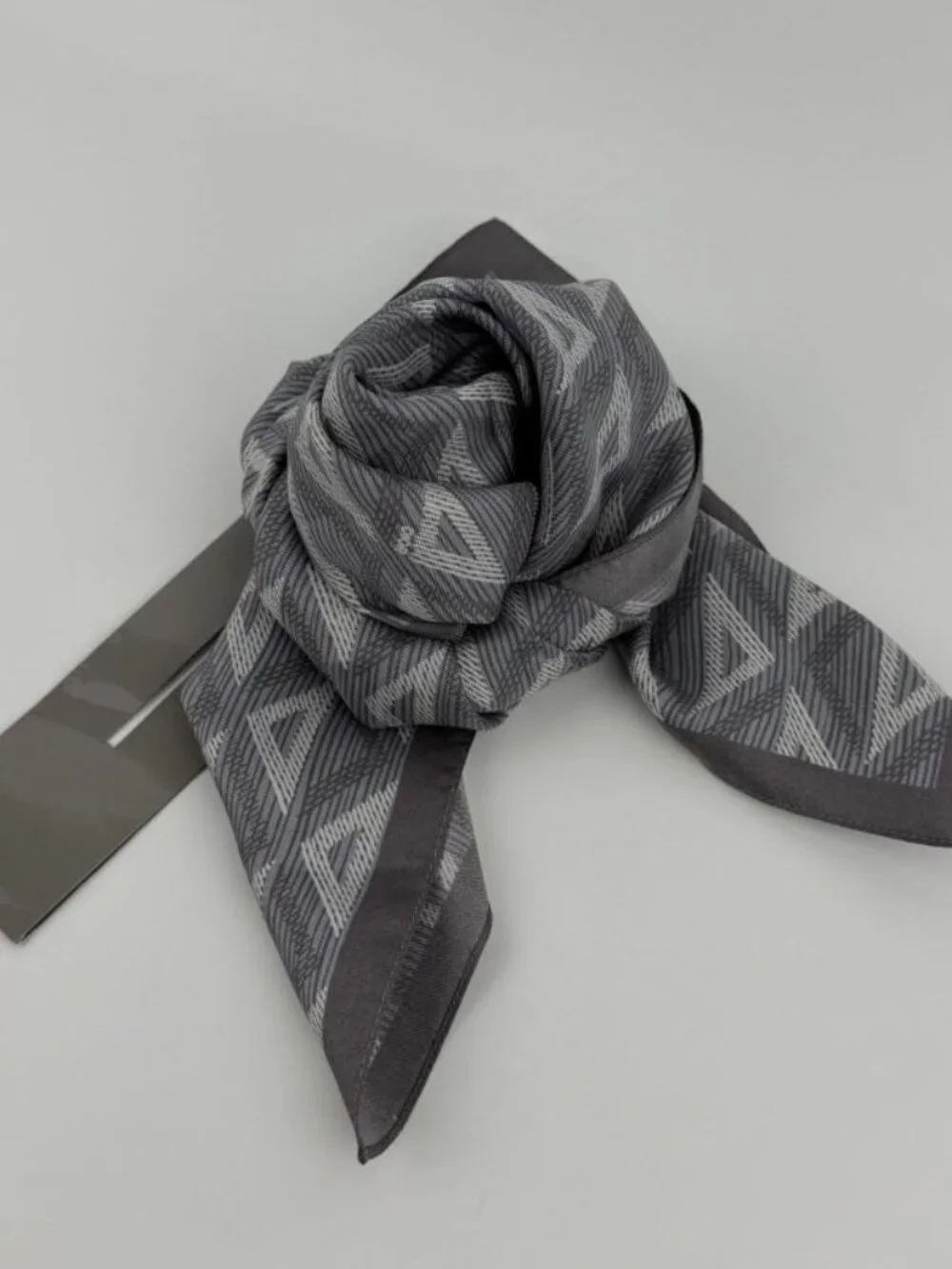 Dior Scarf Gray Silk Vintage